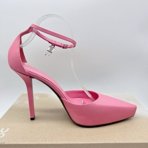 GIVENCHY G-lock LOGO Platform Womens Leather Pump In Bright Pink EU 36.5 $995 - Picture 9 of 13